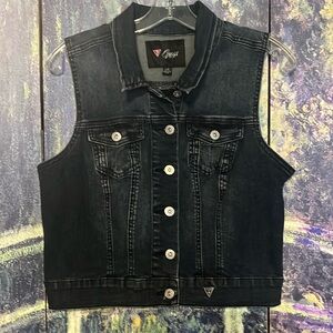 Guess Black Denim Vest